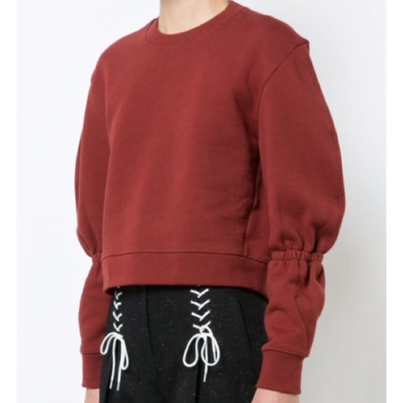 Tibi Sculpted pullover crewneck sweater top used, fair condition. Not new. - Picture 2 of 4